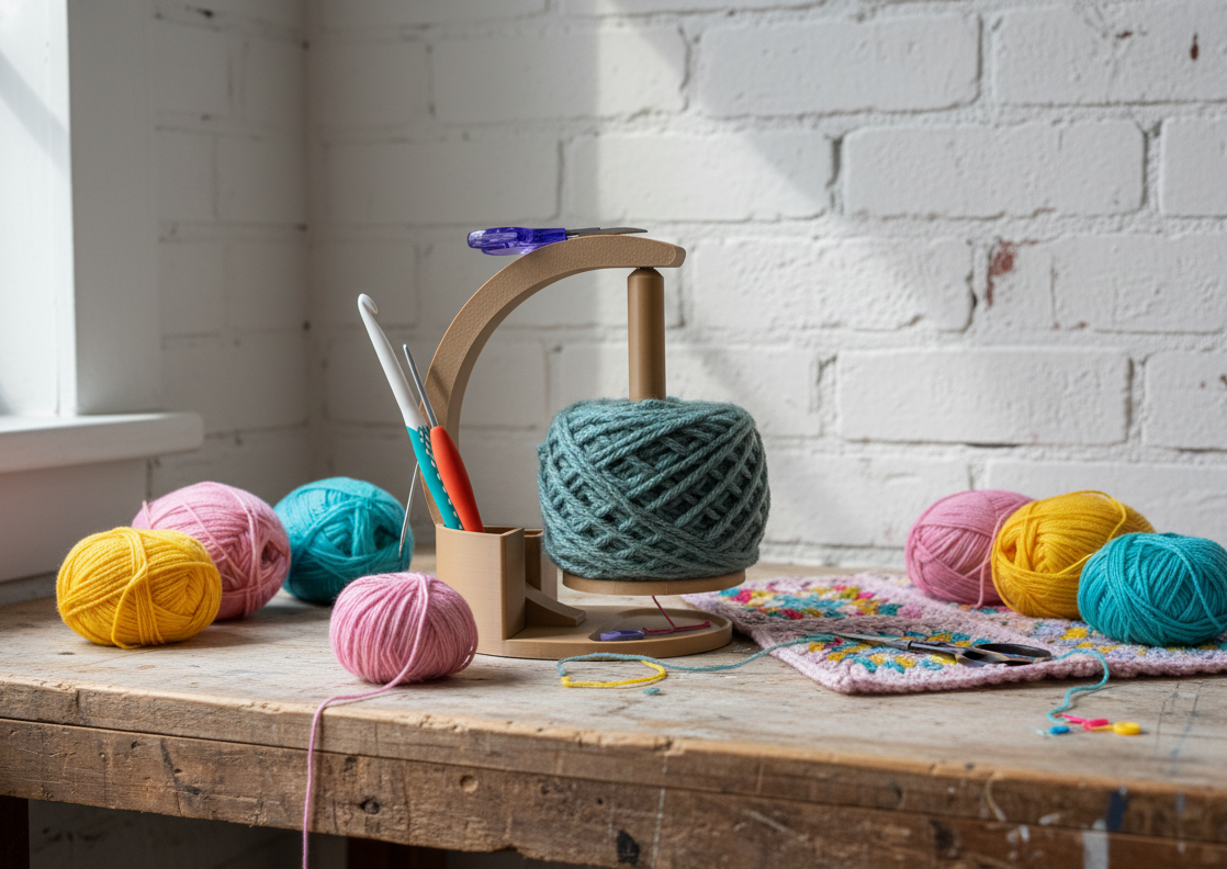 Magnetic Spindle Yarn Holder - Brick Wall