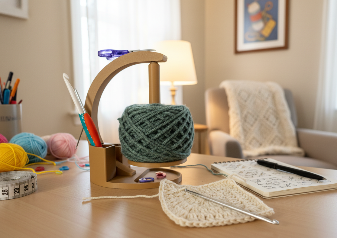 Magnetic Spindle Yarn Holder - Craft Room